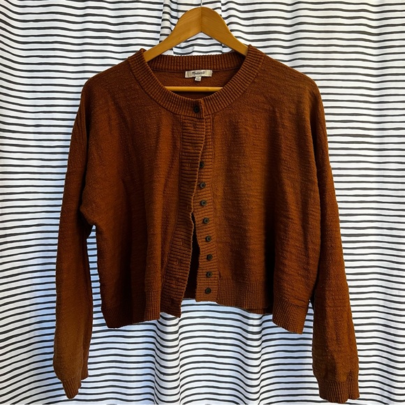 Madewell | Sweaters | Madewell Brampton Crop Cardigan Sweater Large |  Poshmark
